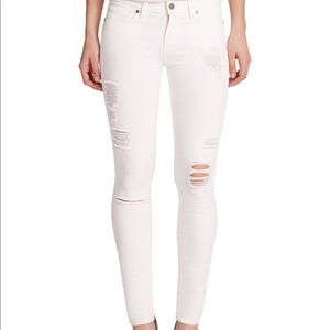 NWT Paige White Distressed Skinny Jean Size 26